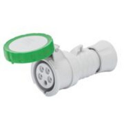Presa Mobile Diritta Hp IP66/IP67/IP68/IP69 2P+T, Verde, 10H