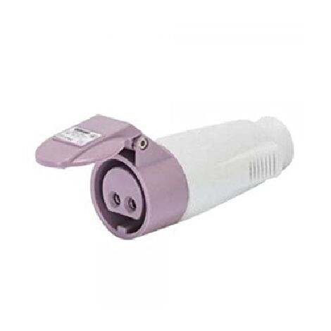 Presa Mobile Diritta IP44 2P 16A 20-25V, Viola