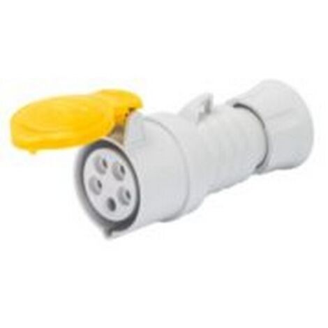 Presa Mobile Diritta IP44/54 2P+T 32A 100-130V Giallo 4H