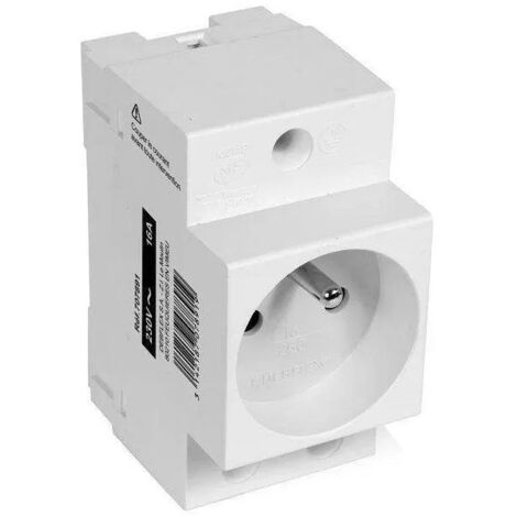 Presa modulare 2P + T 10/16A Grigio