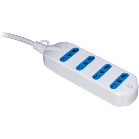 PRESA MULTIPLA 4 PRESE ITALIANE CON CAVO DA MT 1 5 WHITE
