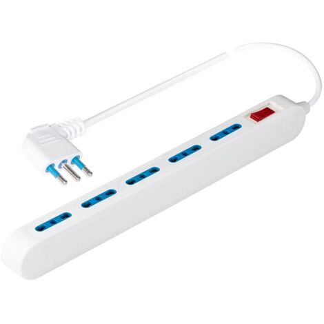 Presa multipla "Spaziozero plus" 250V - 5 prese 10/16A 2P+T - 1,5 metri