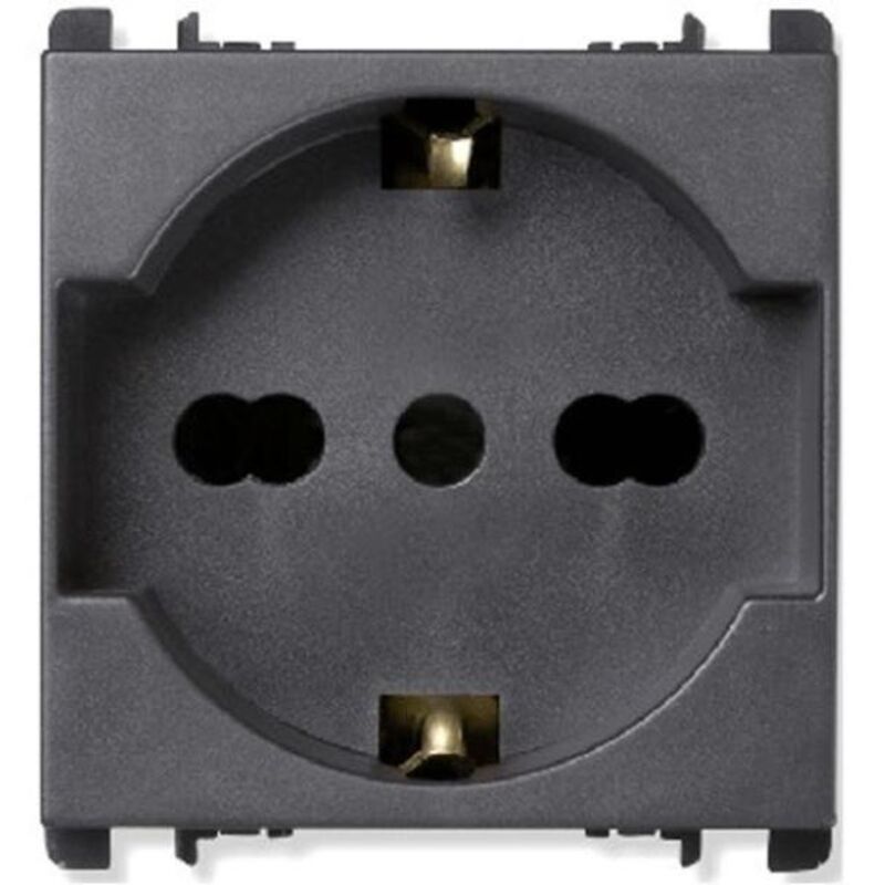 Base presa schuko sicurezza e connessione rapida rosso SIMON K45
