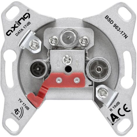 Presa per antenna TV, Onde ultracorte, Data Axing BSD 963-17N Da incasso Presa passante