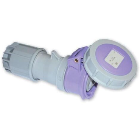 Presa per bassissima tensione, 24V, 2P, 16A, IP67, viola - Rosi 9071
