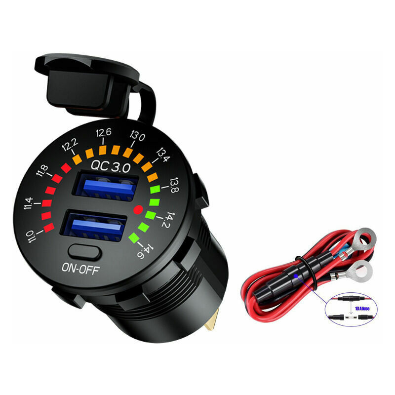 Presa per caricabatteria per auto 12V/24V 36W usb