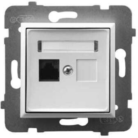 Presa per computer singola Aria bianca p/t cat. 5e senza cornice