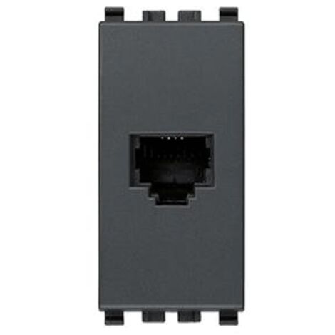 Presa RJ11 6/4 grigio Vimar Eikon 20320