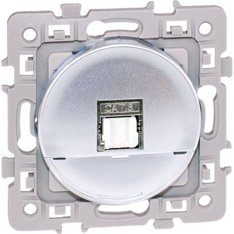 presa RJ45 Cat6 grado 2 multimedia STP - SQUARE Colore Argento