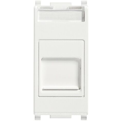Presa RJ45 Cat6 UTP con portello bianco Vimar plana 14337.6