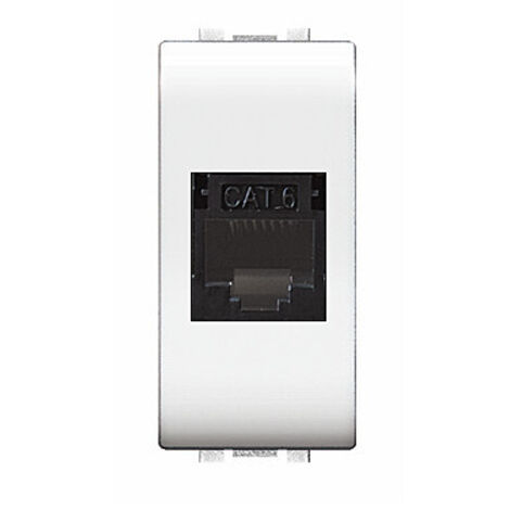 Presa Rj45 Cat.6 Utp Mylife Bianco ( ELETTROCANALI cod. ECL4087WH )