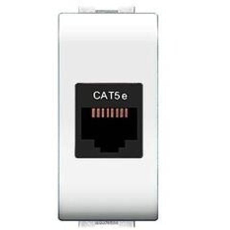 Presa Rj45 Mylife Cat.5e Utp Bianco Elettrocanali Cod. Ecl4083wh 