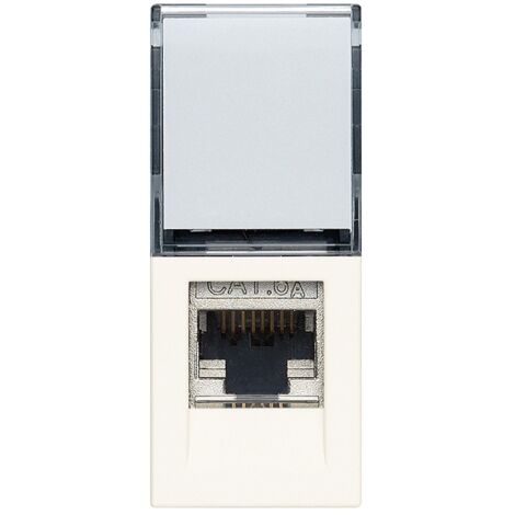 Presa RJ45 Netsafe Cat 6A FTP bianco bianco bianco serie Linea Vimar 30339.16B