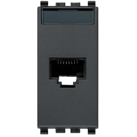 Presa RJ45 Netsafe Cat6A UTP grigio Vimar Eikon 20339.15