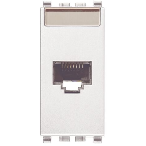 Presa RJ45 NETSAFE CATEGORIA 6A UTP Vimar Eikon 20339.15.B bianco