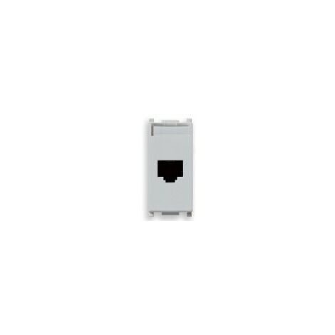 Presa RJ45 Vimar Plana Silver Netsafe Cat6 UTP 110 14339.6.SL