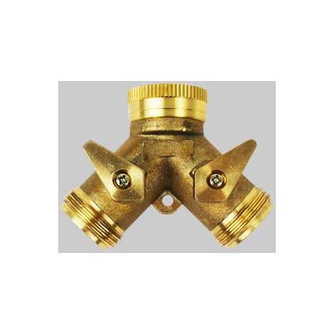 Presa rubinetto doppia uscita in ottone f 3/4&quot x m 3/4&quot x m 3/4&quot