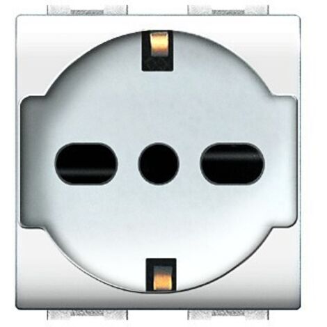PRESA SCHUKO 10/16A BIANCO PRESA UNEL BIPASSO ECL4050WH MY LIFE ELETTROCANALI