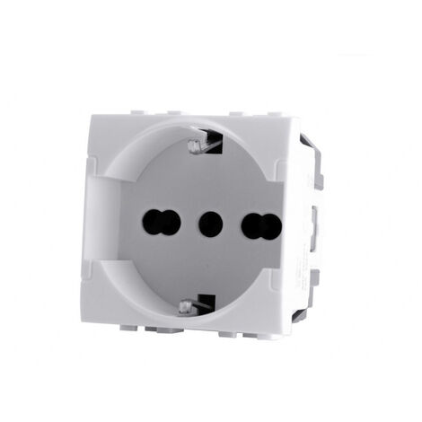 Presa schuko 10/16A compatibile con living light international air prese spina 2P presa elettrica a muro spina bianco