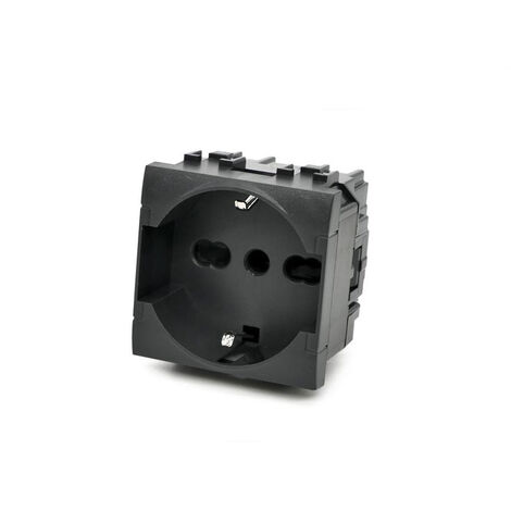 Presa schuko 10/16A compatibile con living light international air prese spina 2P presa elettrica a muro spina nero