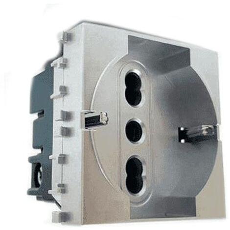 Presa schuko 16A compatibile con vimar plana prese spina 2P presa elettrica a muro spina silver
