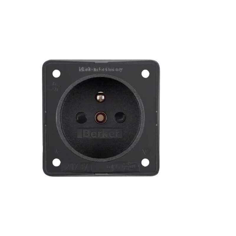 Presa Schuko 250V 16A da pannello nero