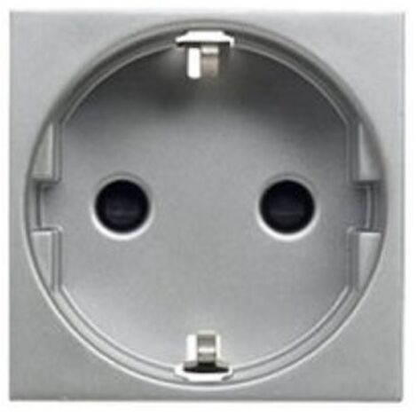 Presa Schuko 2P + TT ARGENTO Niessen Zenit N2288 PL