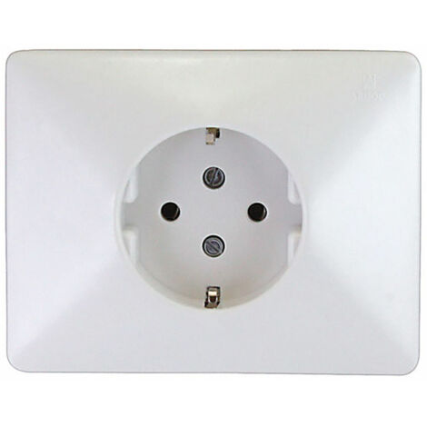 Presa Schuko 2p+tt base 25a 380v bianca