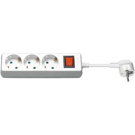 Presa schuko a 3 vie 1,5 m bianco