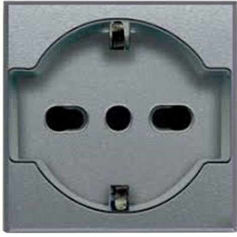 Presa Schuko Ave Allumia Sistema 44 Uuniversale Unel Bipasso 10/16A 443090/15TS