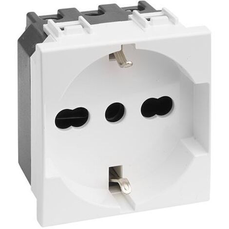 PRESA SCHUKO BIPASSO2P+T 10/16A """DELIGHT""" BIANCA MAURER - CF. BUSTA