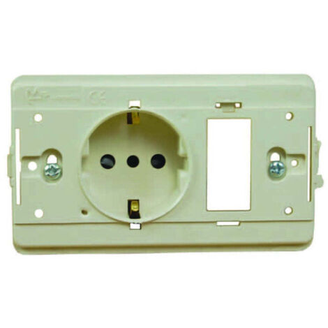 Presa schuko combinata +1 posto vuoto Venus 115x80mm - 4 pz - MARLANVIL