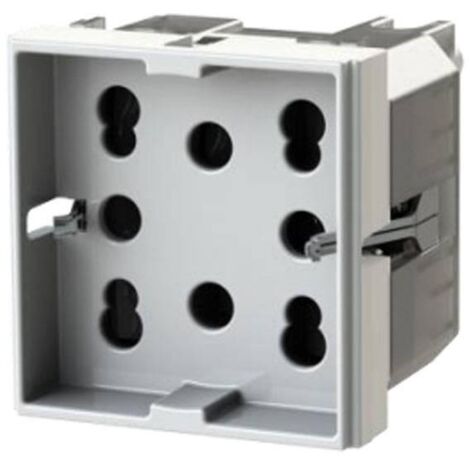Presa Schuko compatibile Bticino MatixGo 4Box 4BPH21.JW 2+1 bianco