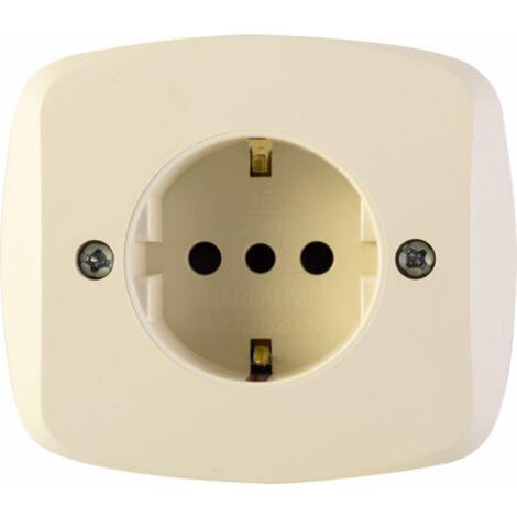 PRESA SCHUKO INCASSO BASIC 10/16A AVORIO MAURER