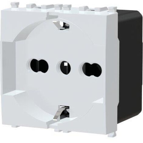 PRESA SCHUKO + SICUREZZA AVP - BIANCO VOLT 250 A 10/16 2P+T - 8 pezzi