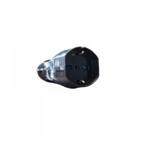 Presa Schuko Volante Femmina Multistandard P11/17 10/16A 250v 2P+T Max 1500W Nera