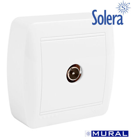 Presa Segnale Singola per TV 74x72x28mm Solera Parete MUR94U