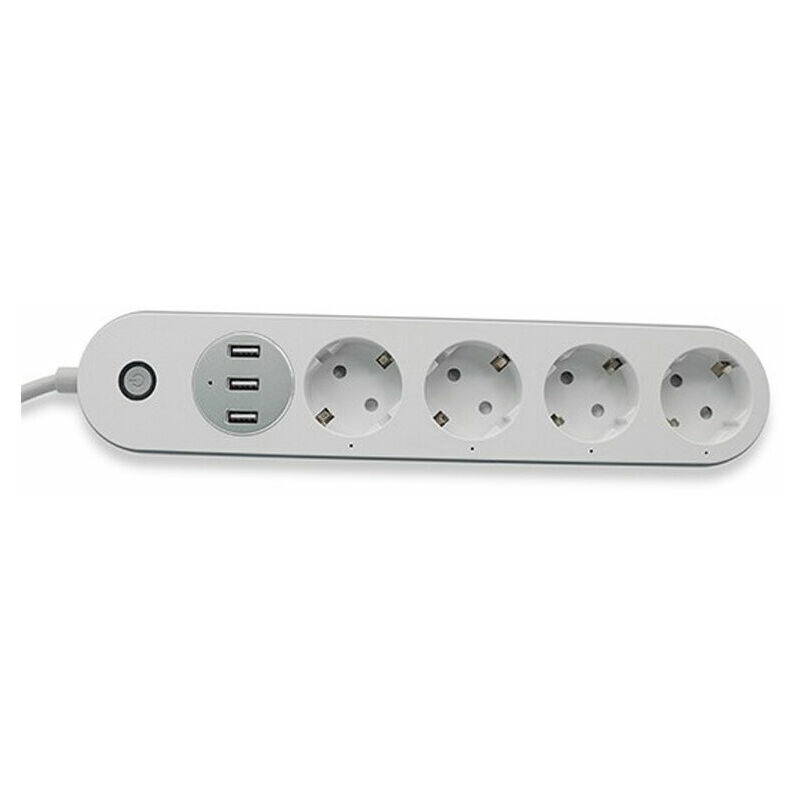 SURFOU Smart WiFi Socket, Timer Socket Compatible with Alexa and Google Home, Home Automation Timing Function with Consumption Meter, Voice Control, Tuya App/Smart Life, 16A