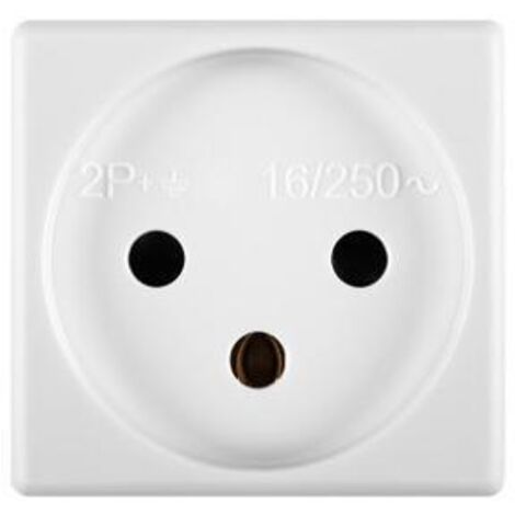 Presa Standard Israeliano 250V Ac 2P+T 16A 2 Moduli System White