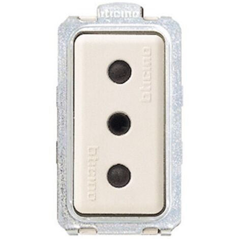 Presa Standard Italiano 2P+T 10A Magic ( BTICINO cod. 5113 )