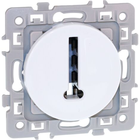 Presa telefonica a T - 8 contatti - SQUARE Bianca