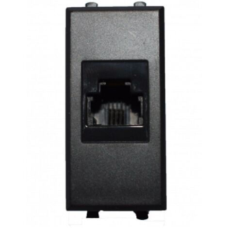 441002 - Deviatore Tasto Con Gemma, Domus S44, Colore RAL 9010, 1P 16AX