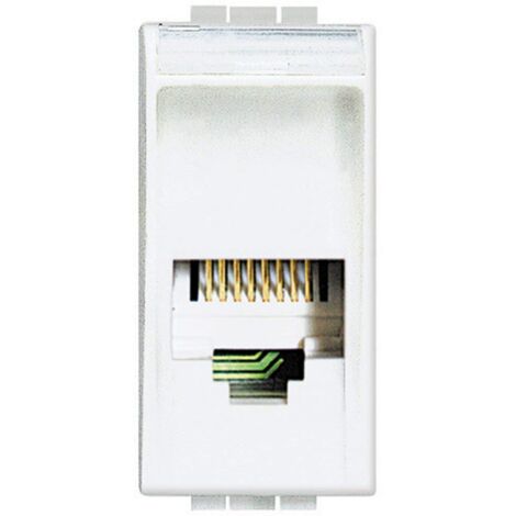 Presa telefonica Bticino living light rj11 / rj 12 bianca