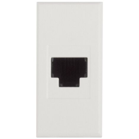 Presa telefonica RJ11 1 modulo Bianco serie Whitek S44 Ave 446024