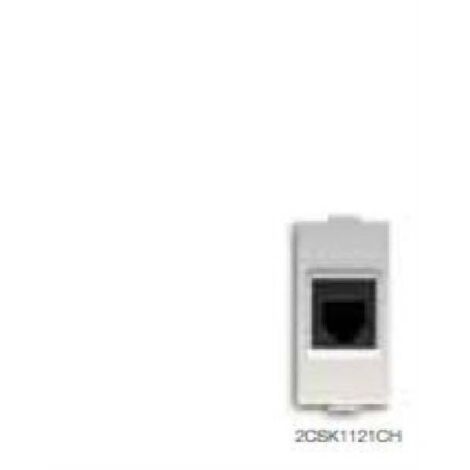 Presa telefonica rj11 abb chiara 2csk1121ch