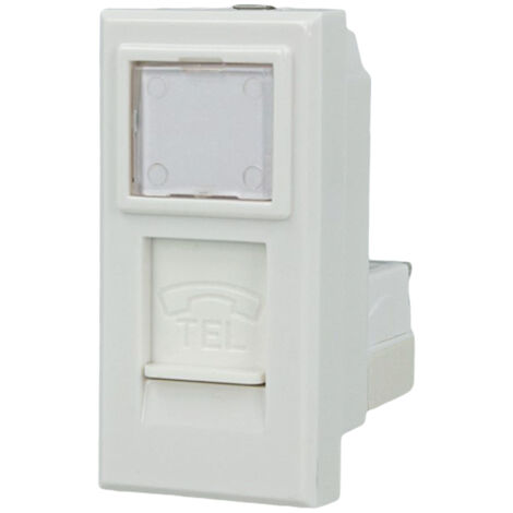 Presa Telefonica RJ11 Bianco Coperchio Compatibile Bticino Axolute