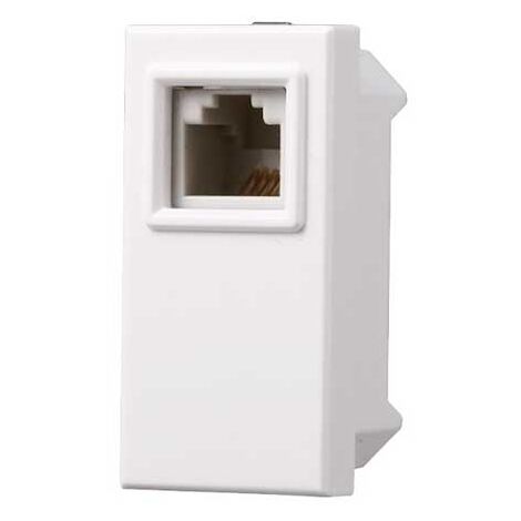 Presa telefonica RJ11 compatibile Bticino Axolute colore bianco Ettroit AB2354