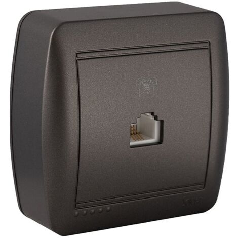 presa telefonica Rj11. da superficie. serie da parete Mur84ngu Solera