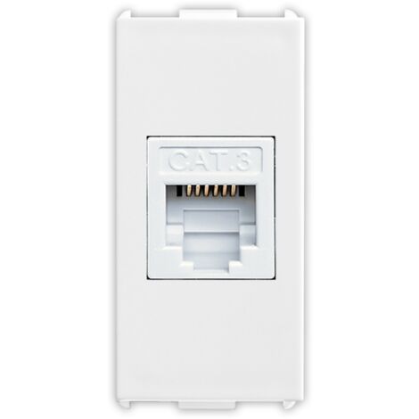 Presa telefonica RJ12 1 plug 6-6 Bianco serie Pixia Master 11216