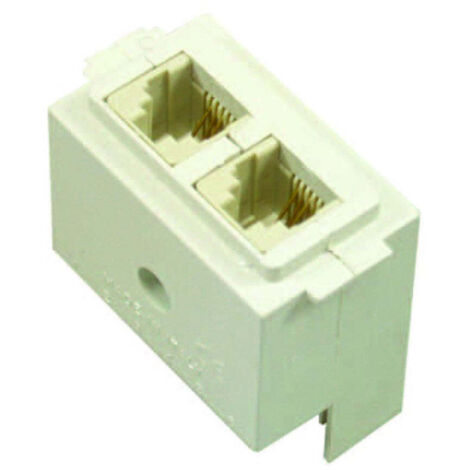 Presa telefono doppia Venus RJ12 6 contatti - 7109 - MARLANVIL - 6 pz
